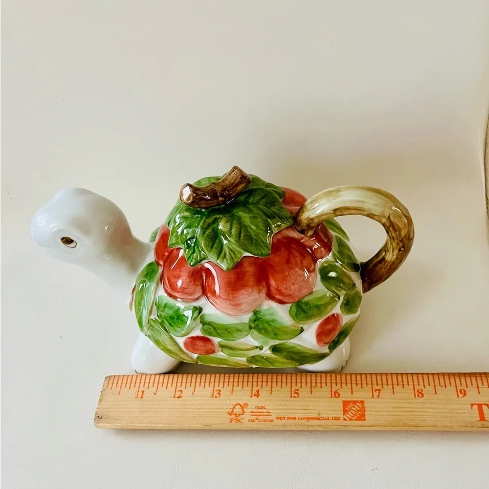 Turtle shaped ceramic Andrea By Sadek tea pot